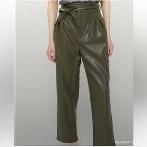 High-Waisted Vegan Leather Pants